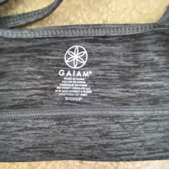 strappy grey sports bra - Picture 6 of 6